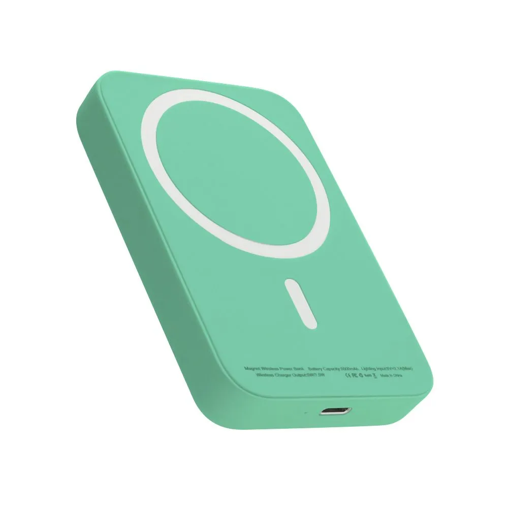 Power bank MagSafe Wireless 5000 mAh, zelena