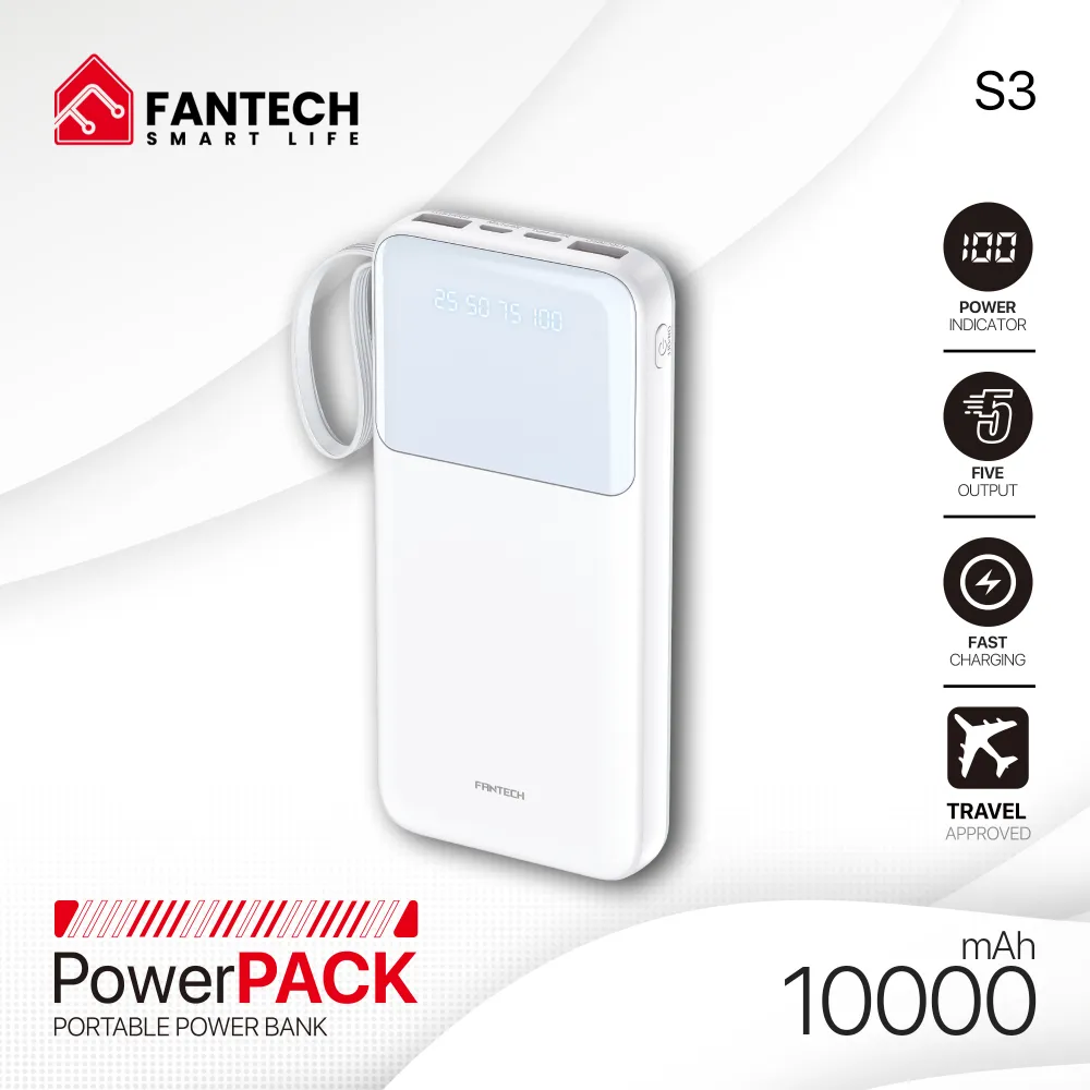 Power bank Prenosiva baterija Fantech S3 10000mAh/ 10W beli