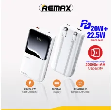 Power bank prenosiva baterija REMAX Cynlle Series RPP-680 PD 20W+QC 22.5W 20000mAh beli