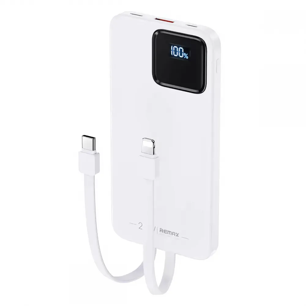 Power bank prenosiva baterija REMAX Suji Series RPP-500 20W+22.5W PD+QC 10000mAh bela