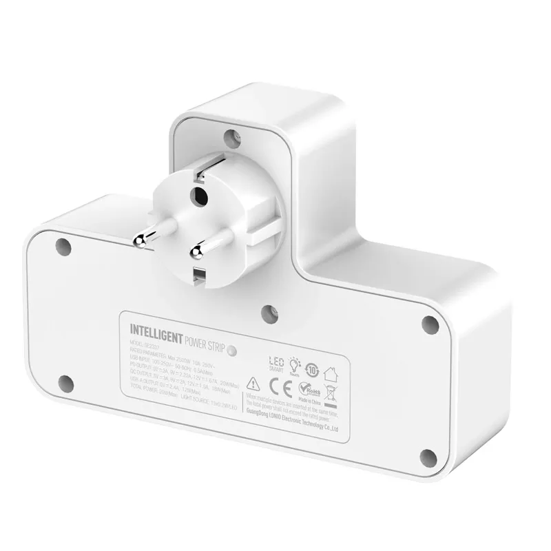 Produžni kabel LDNIO SE2337 2500W 2 utičnice + 2xUSB + 1xUSB-C