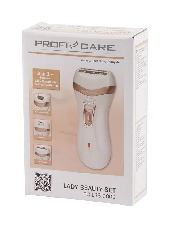 PROFI CARE Set za negu 3 u 1 epilator, brijač i turpija za pete