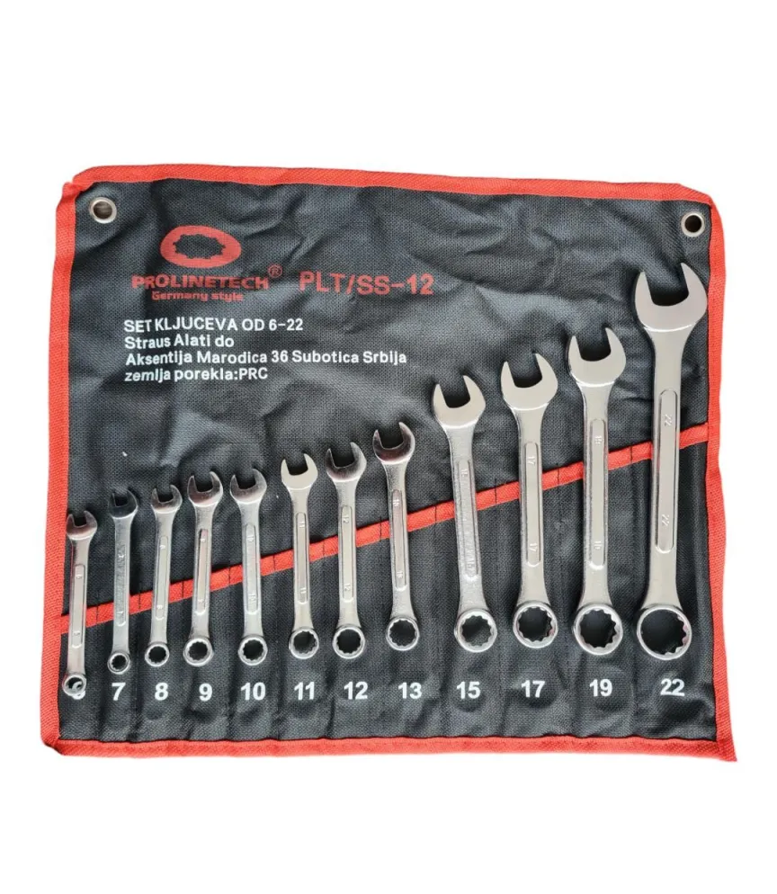 PROLINETECH Set 12 kljuČeva 6-22mm PLT/SS-12