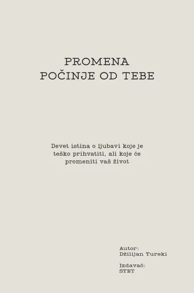 Promena počinje od tebe