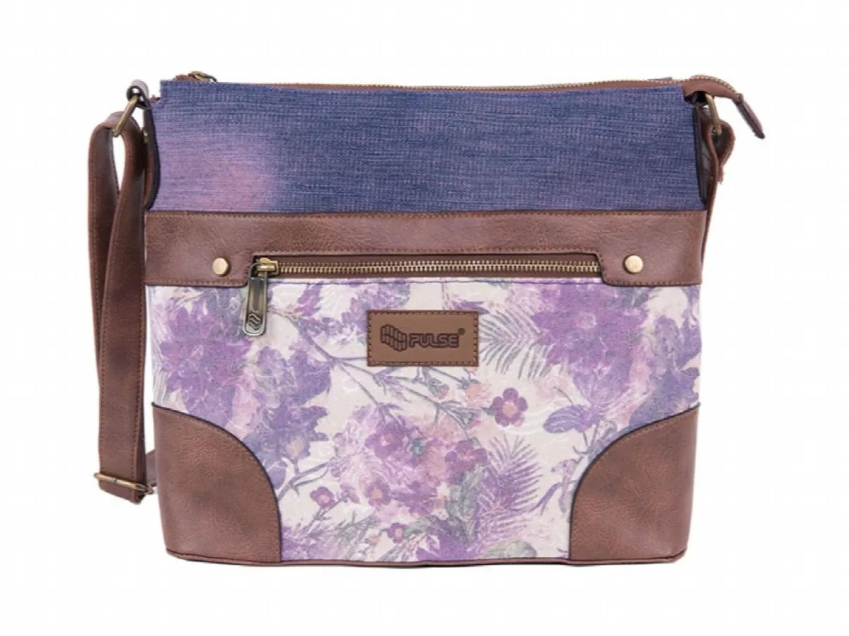 PULSE Torba na rame jeans floral 121349