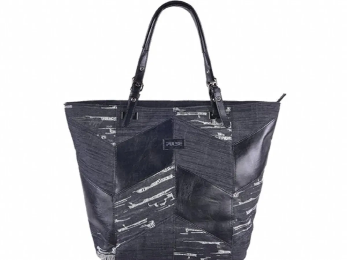 PULSE Torba na rame venezia black jeans 121501