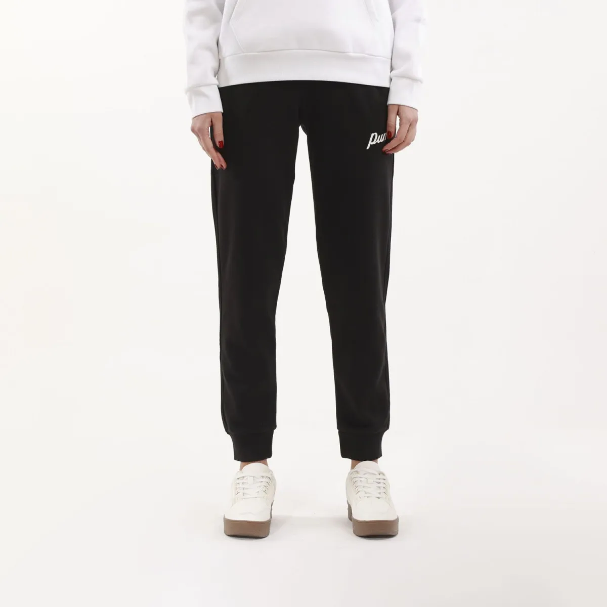 PUMA Donji deo trenerke ess+ script pants fl W