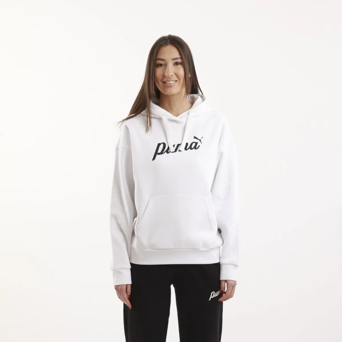 PUMA Duks sa kapuljačom ess+ script hoodie fl W