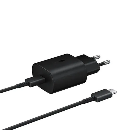 Punjač Super Fast 25W/3A za Samsung PD + kabl type-C na Type C, crna