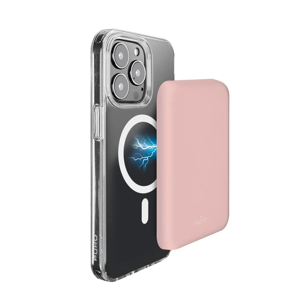 PURO Eksterna baterija MagSafe 4200 mAh roze