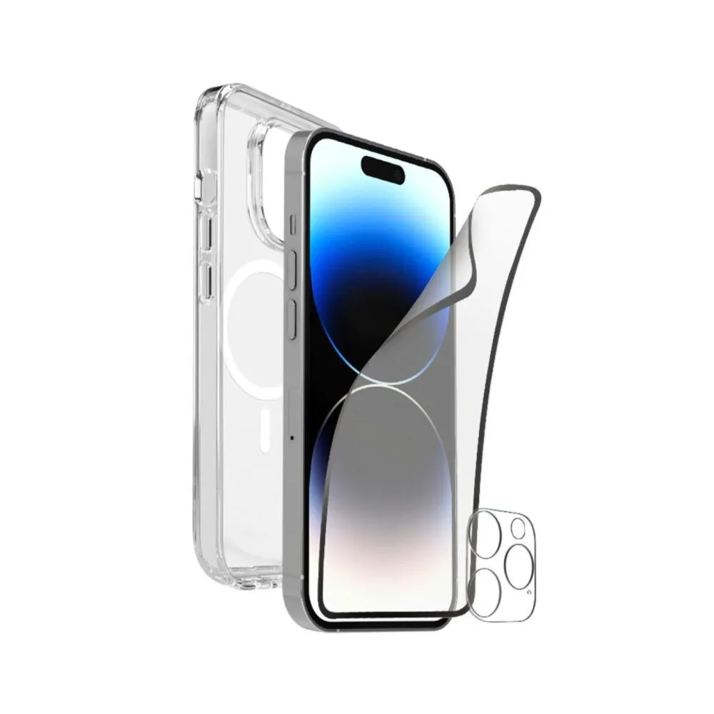 PURO Kit - Futrola + Zastitno staklo + Zastita za kameru iPhone 15 Pro Max