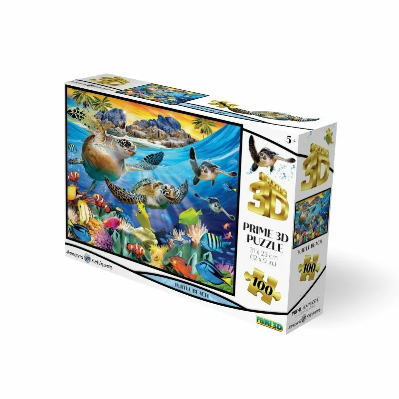 Puzzle za decu 3D Turtle beach - 100delova