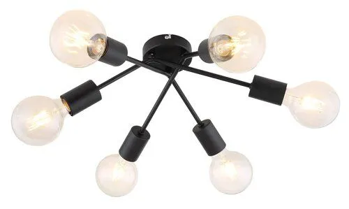 Rabalux Plafonjera Lamar E27 6x MAX 40W mat crno (3990)