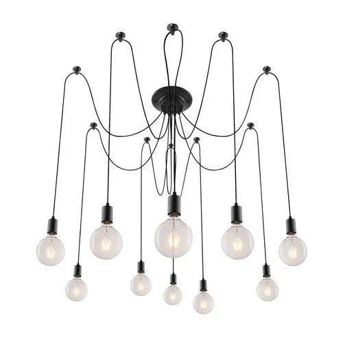 Rabalux Visilica Caspar E27 10x MAX 60W mat crno (2224)