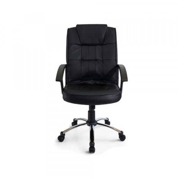 Radna fotelja LGA68 CR crna eko koža