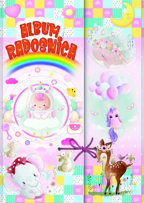 Radosnica za devojčiće Beba Roze - Omot sa vezicom + Album + Kesa