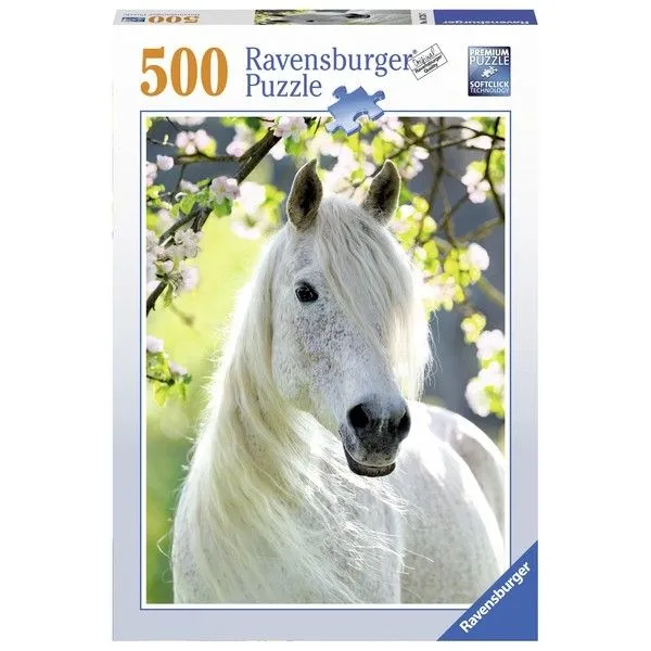 Ravensburger puzzle - Beli konj - 500 delova