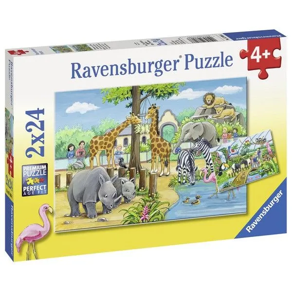 Ravensburger puzzle - Dobrodošli u Zoo - 2x24 dela
