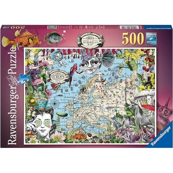 Ravensburger puzzle - Evropska mapa - 500 delova