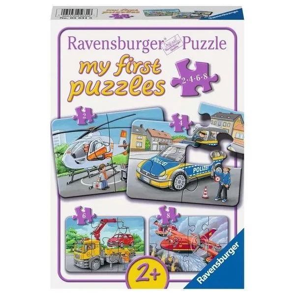 Ravensburger puzzle – Moja vozila sa prvenstvom prolaza (2/ 4/ 6 i 8 delova)