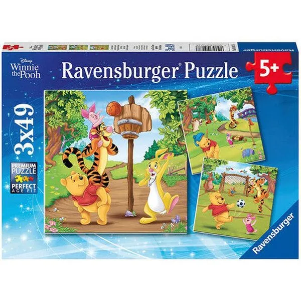 Ravensburger puzzle - Winnie the pooh - 3x49 delova