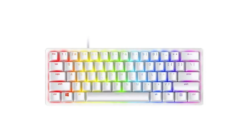 RAZER Gejmerska tastatura Huntsman Mini Mercury Edition 60% Opto-Gaming (Linear Red Switch)