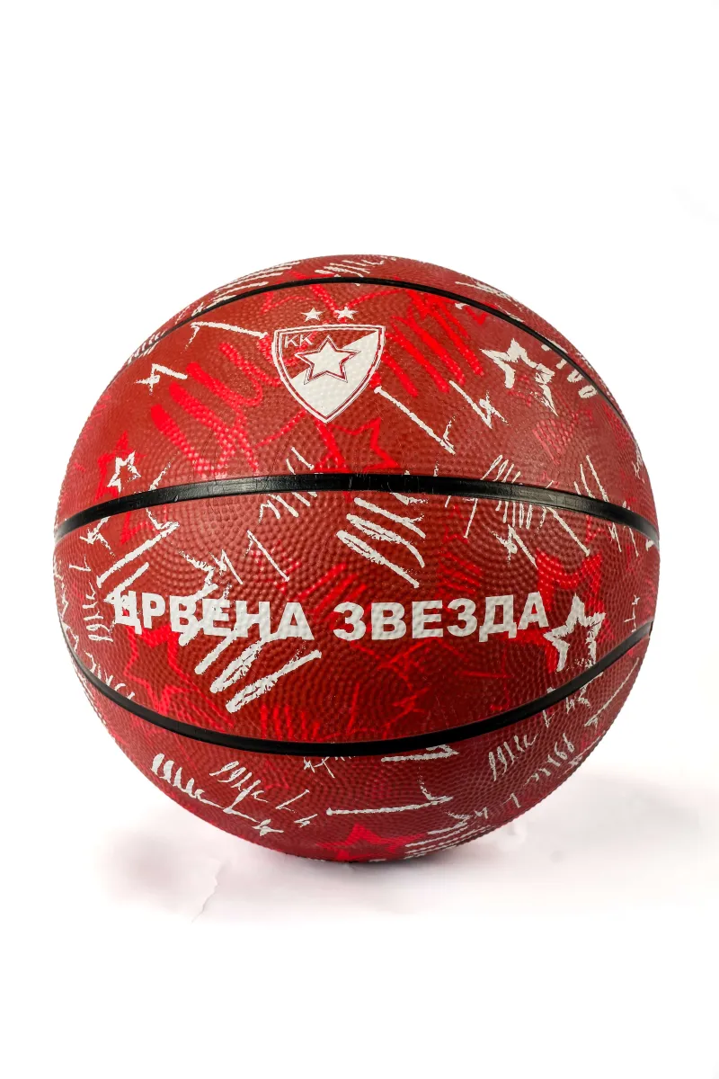 RED STAR Lopta gumena šarena KK Crvena Zvezda