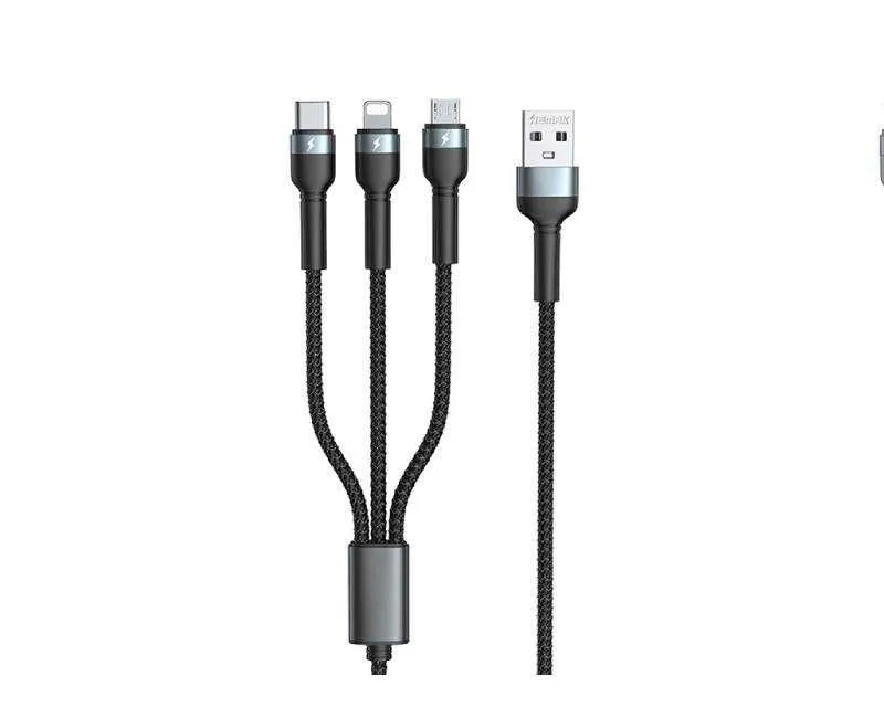 REMAX Data kabl Jany 3.1A RC-124TH 3in1, crna