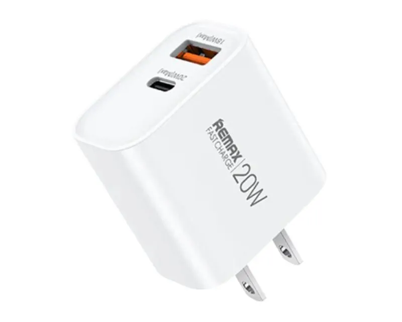 REMAX Kućni fast punjač Kiddy 1xUSB3.0+1 xTIP C 20W RP-U120, bela
