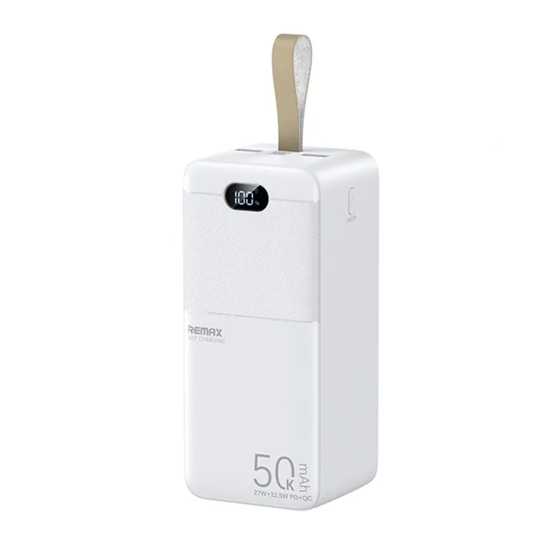 REMAX Power bank Piloteer 20W PD+22.5W 2.4A 50000mAh RPP-117, bela