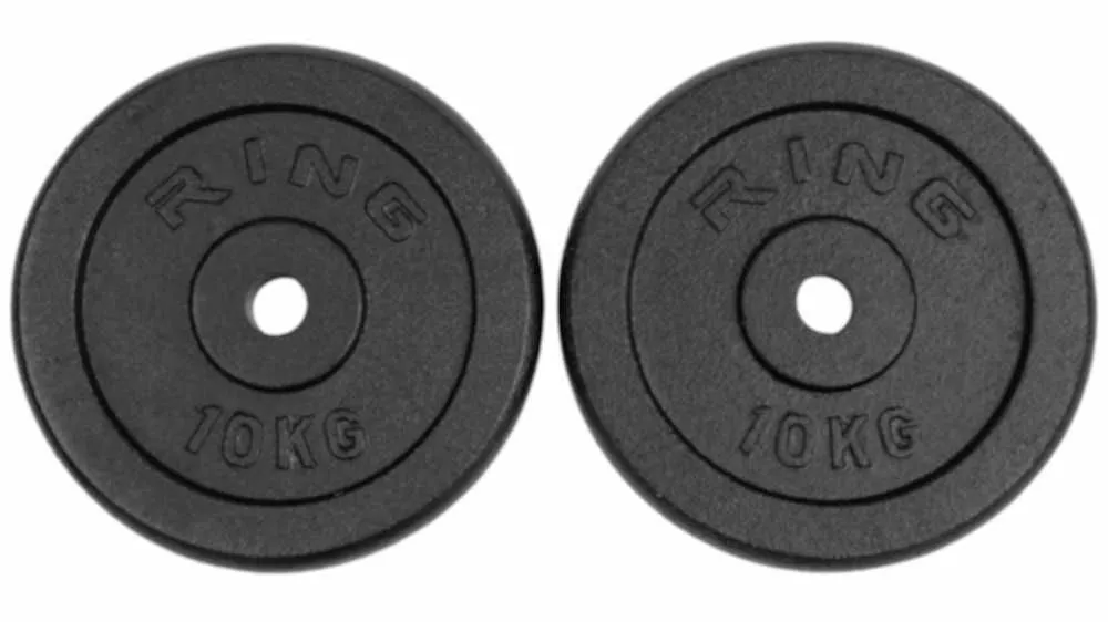 RING Tegovi 2x10kg crni standardni liveni - RX PLO1-10