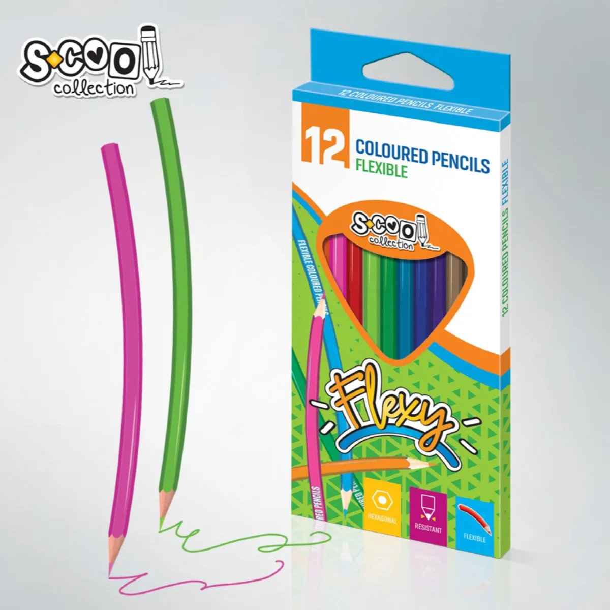 S-COOL Drvene bojice Flexy SC599, SET 1/12