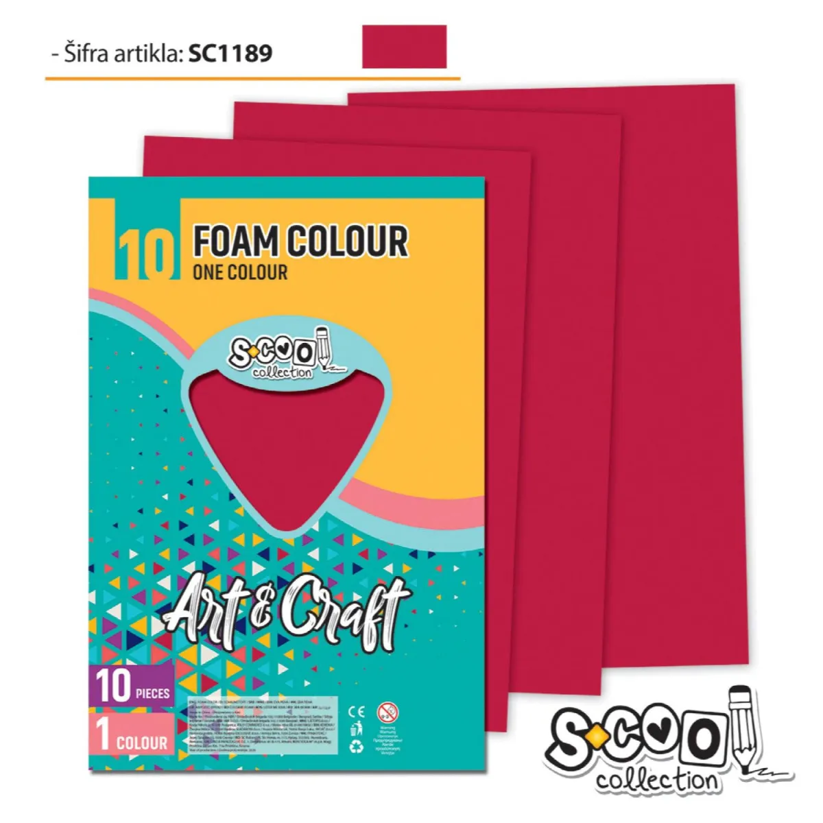 S-COOL Eva pena crvena, set 1/10 sc1189