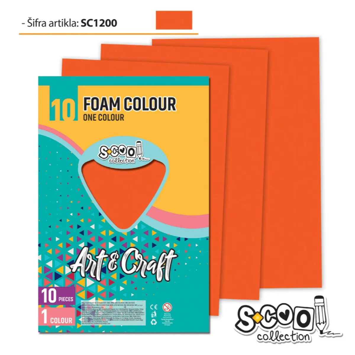 S-COOL Eva pena narandžasta, set 1/10 sc1200
