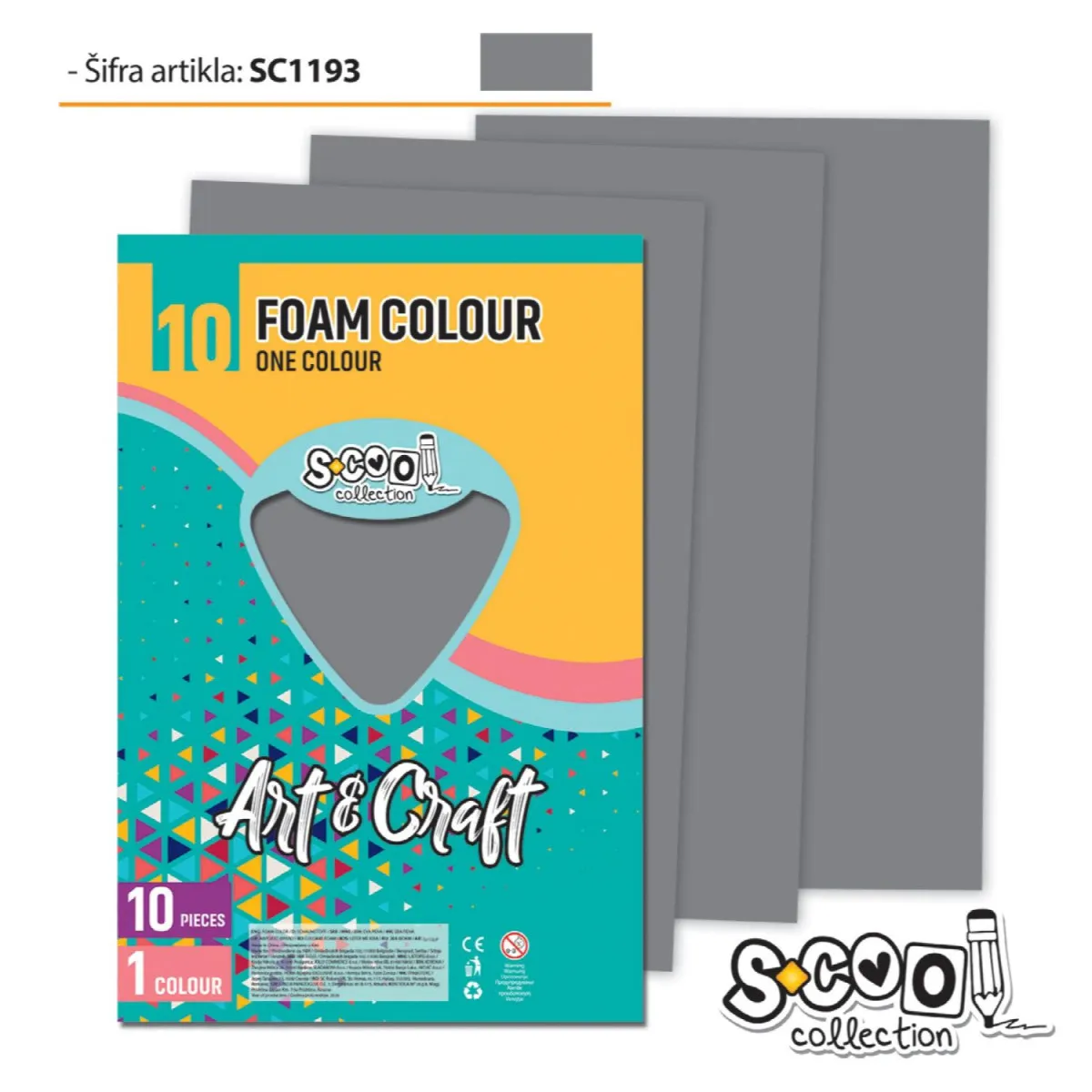 S-COOL Eva pena siva, set 1/10 sc1193