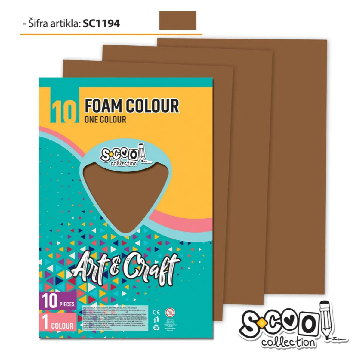 S-COOL Eva pena svetlo braon, set 1/10 sc1194