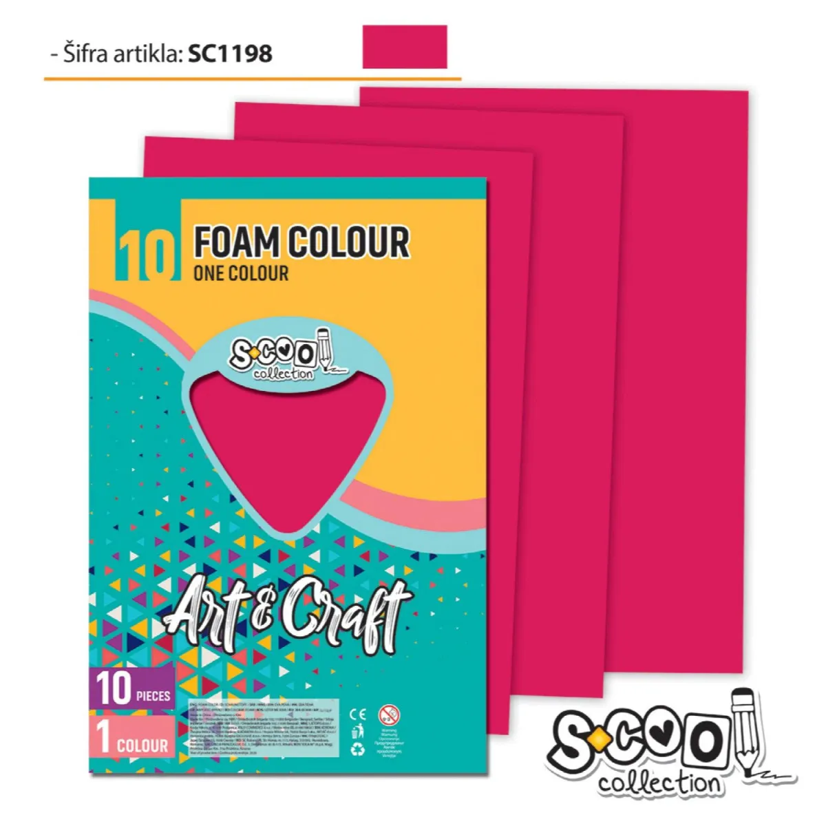 S-COOL Eva pena tamno roze, set 1/10 sc1198