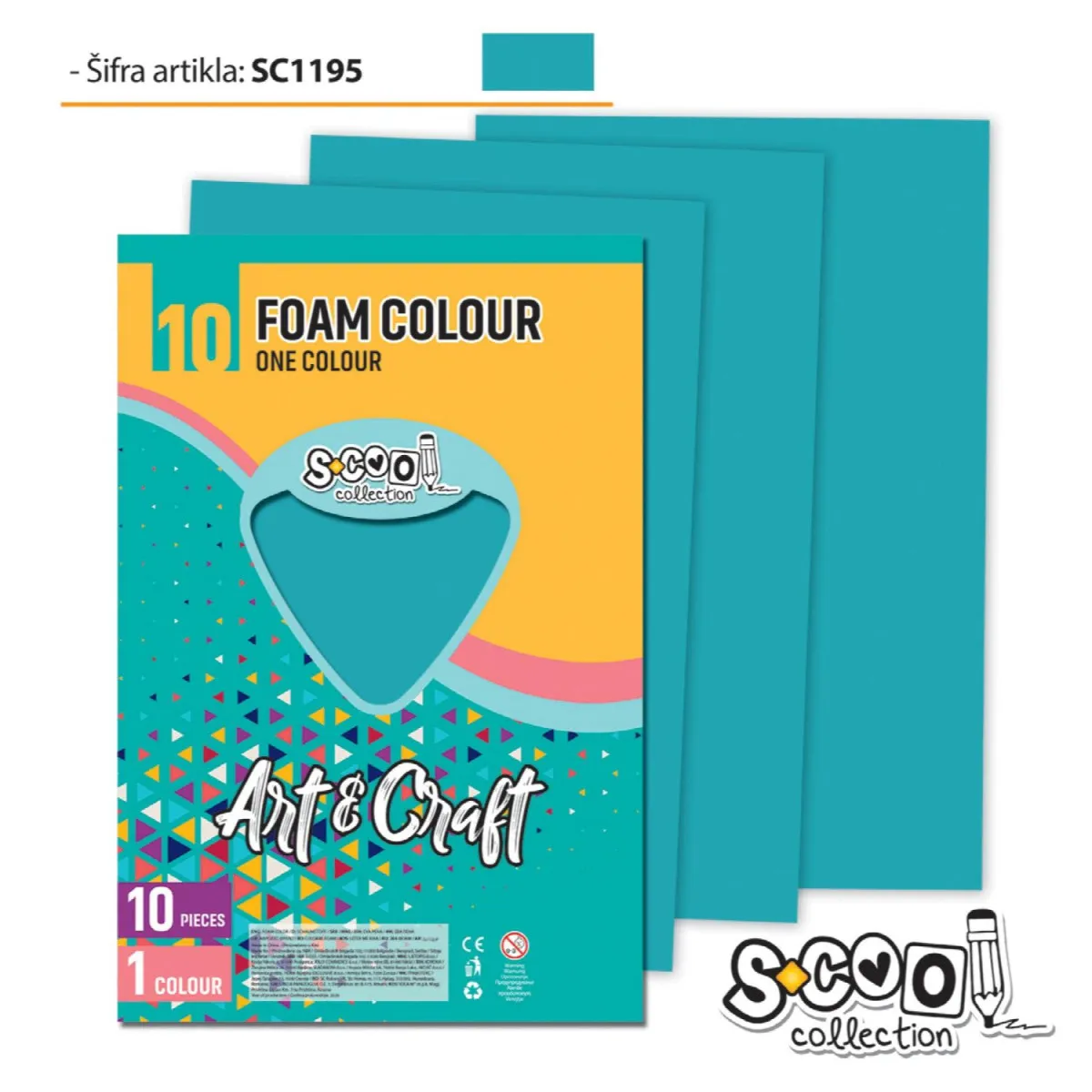 S-COOL Eva pena tirkiz, set 1/10 sc1195