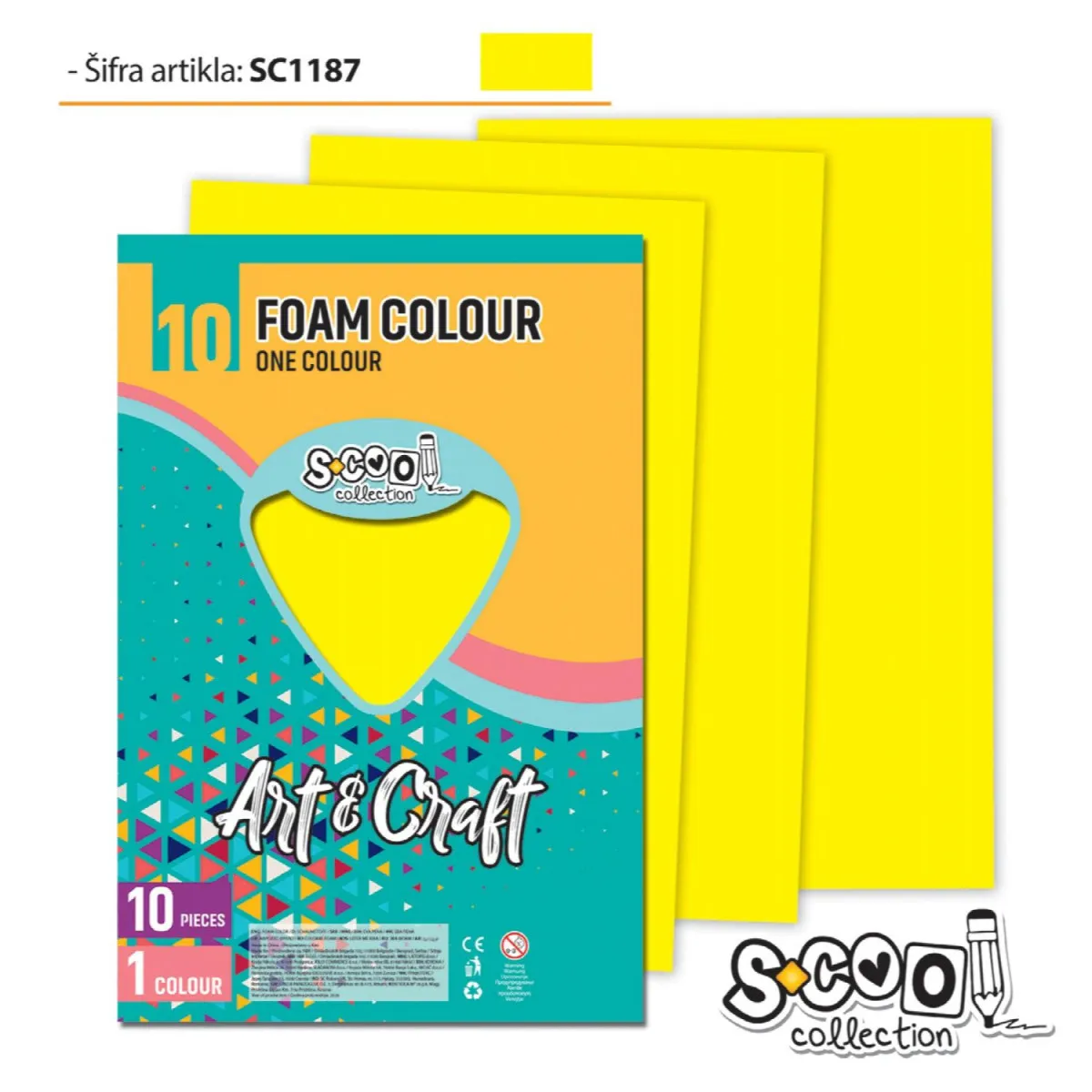 S-COOL Eva pena žuta, set 1/10 sc1187