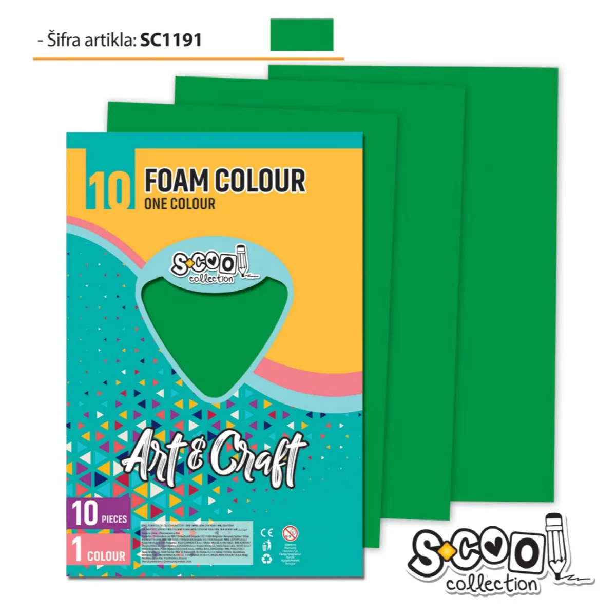 S-COOL Eva pena zelena, set 1/10 sc1191