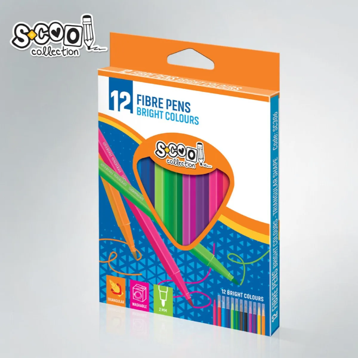 S-COOL Flomasteri Triangular, set 1/12 sc306