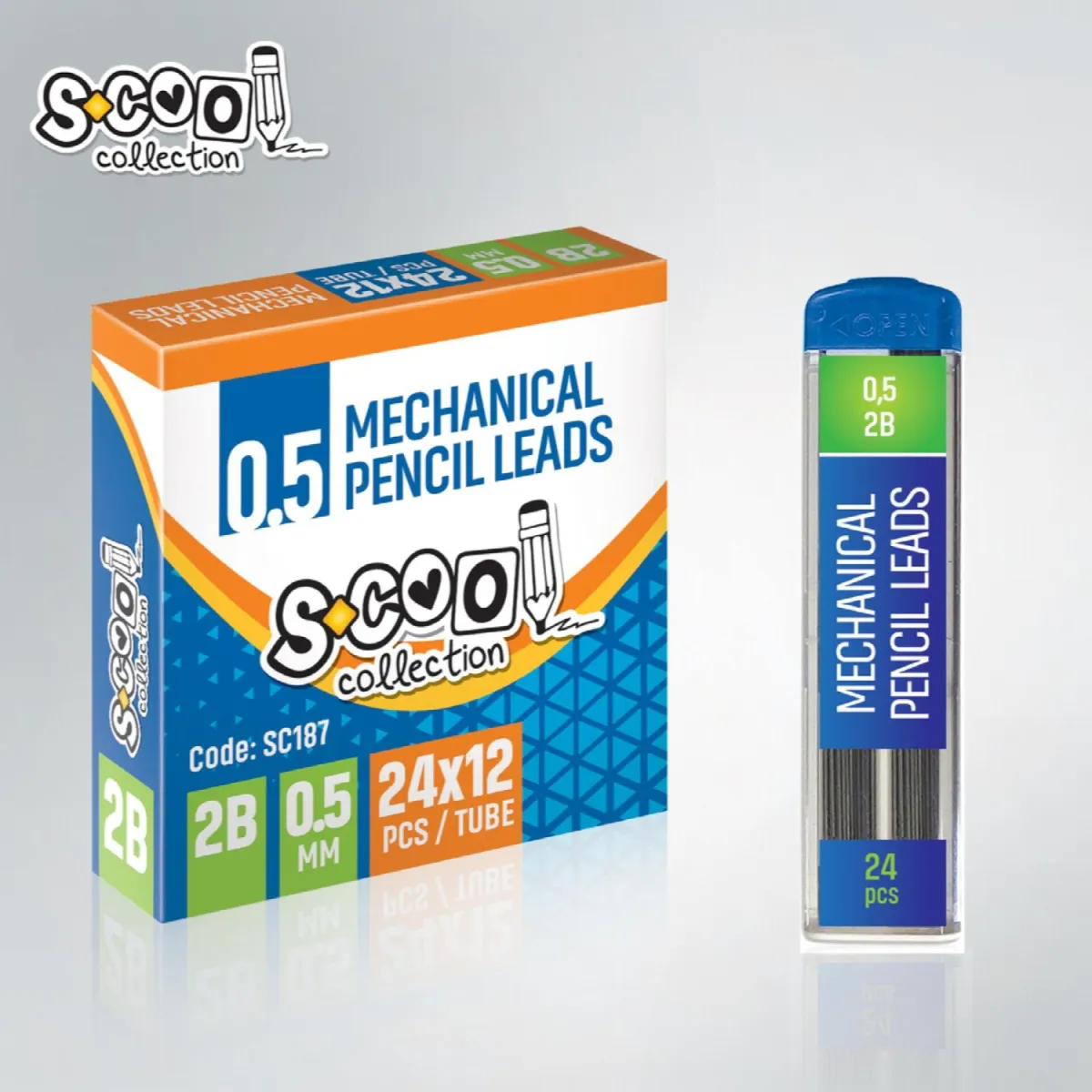 S-COOL Grafitna mina 0.5 2B sc187