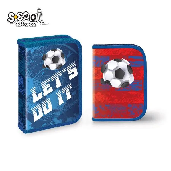 S-COOL Jednodelna puna pernica sa dva flepa SC2442