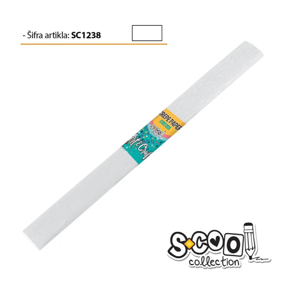 S-COOL Krep papir, beli sc1238 - 10 kom set