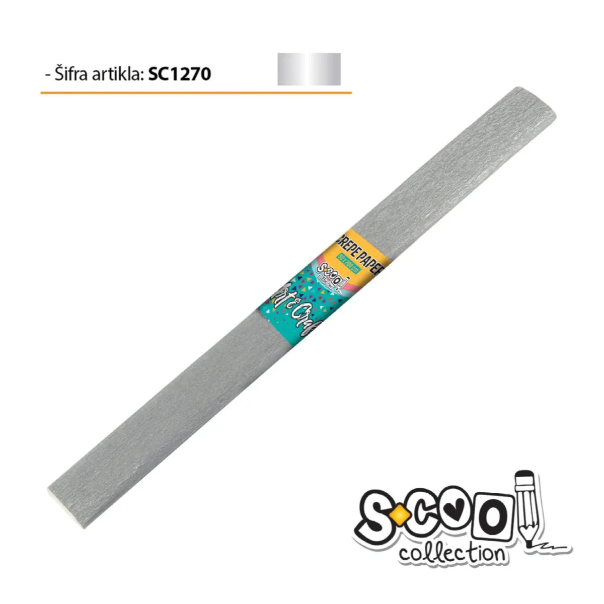 S-COOL Krep papir, biser beli sc1270-10 kom set
