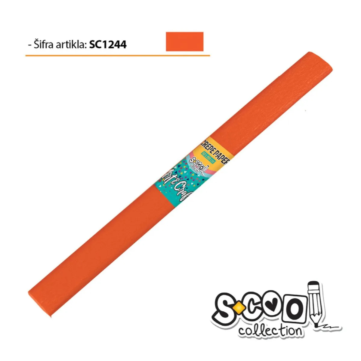 S-COOL Krep papir, narandžasti sc1244-10 kom set