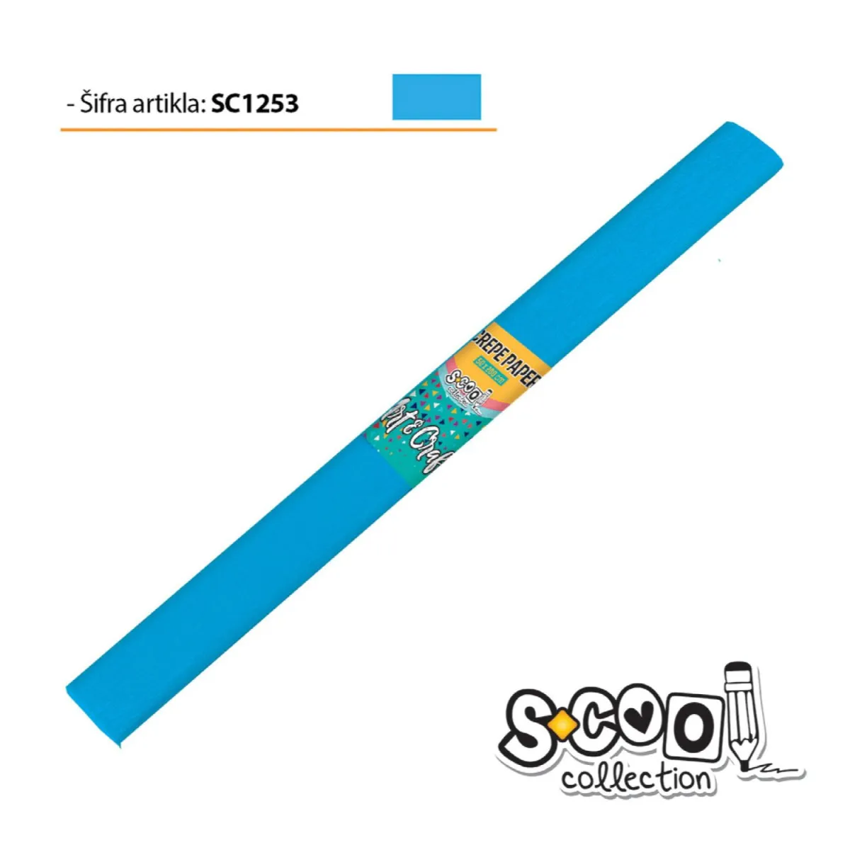 S-COOL Krep papir, nebo plavi sc1253-10 kom set