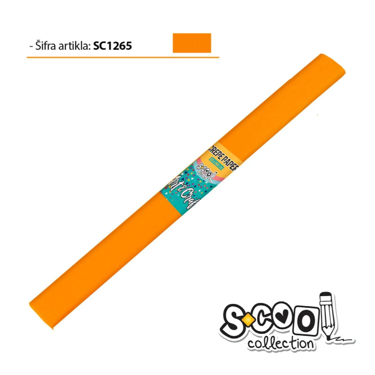 S-COOL Krep papir, neon narandžasti sc1265-10 kom set