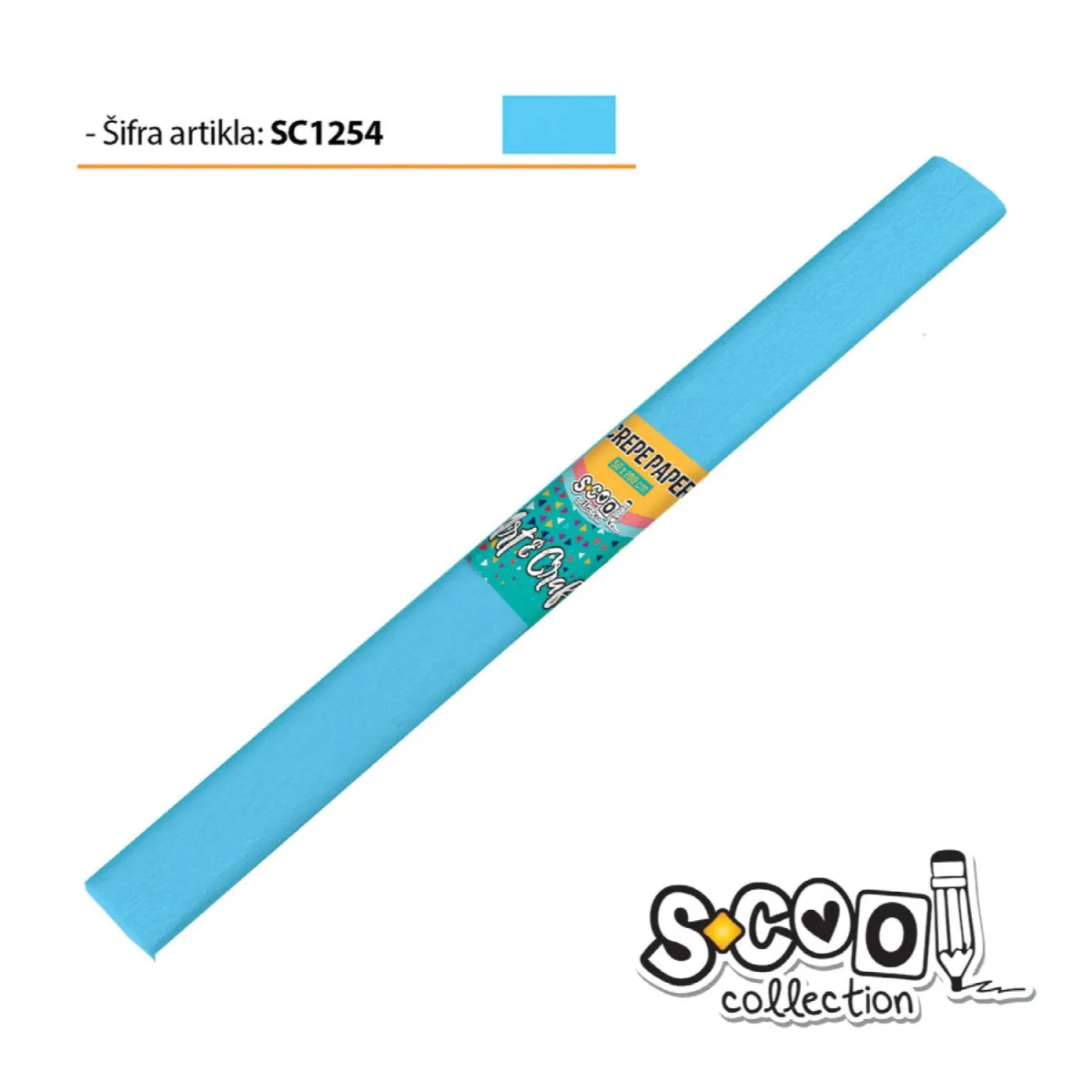 S-COOL Krep papir, svetlo plavi sc1254-10 kom set