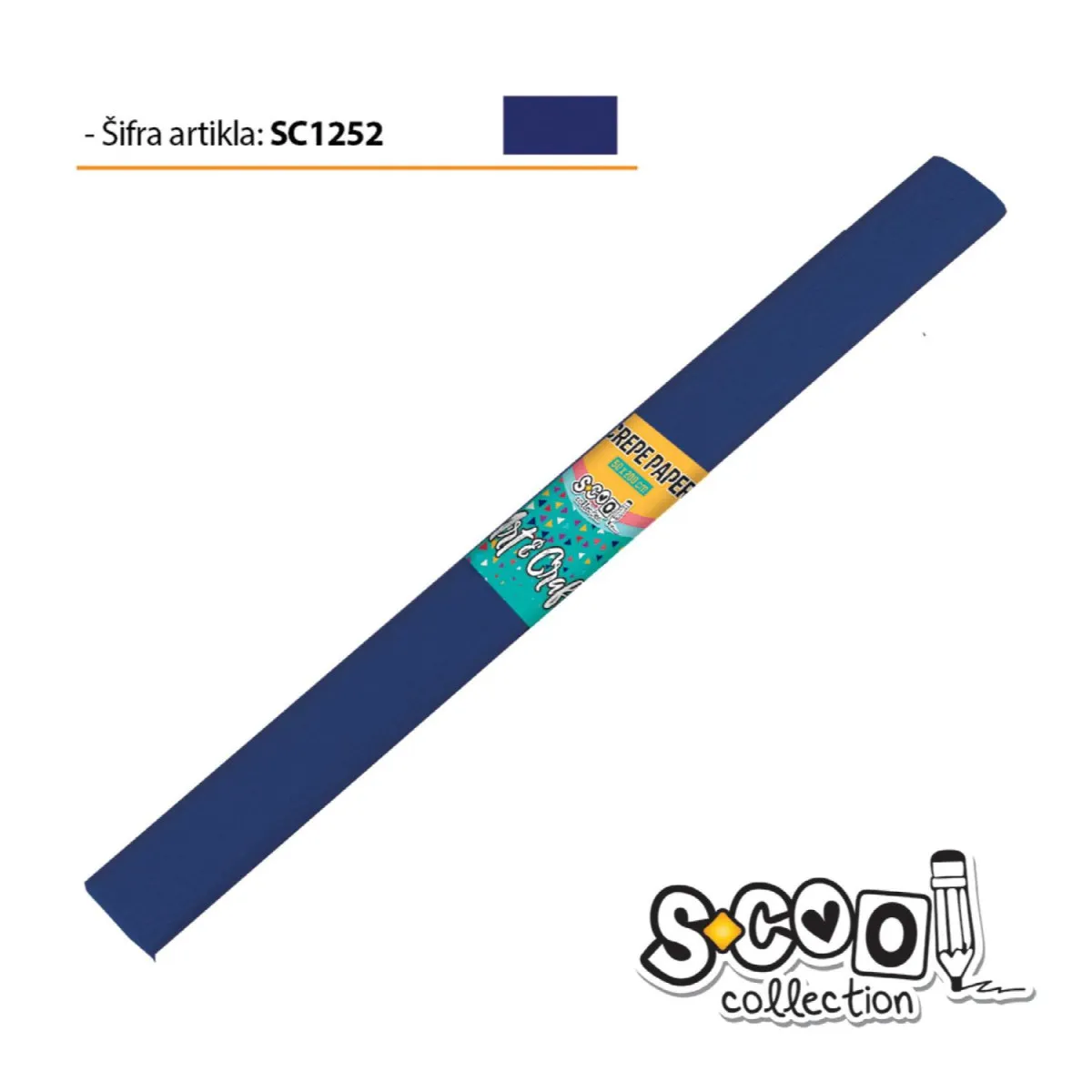 S-COOL Krep papir, tamno plavi sc1252-10 kom set